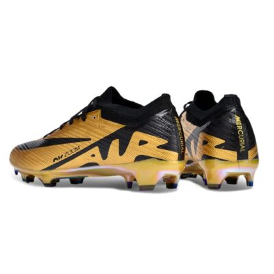 Chuteira de Campo Nike Zoom Mercurial Vapor 15 Elite FG Dourada e Preta