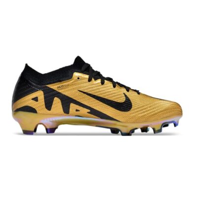 Chuteira de Campo Nike Zoom Mercurial Vapor 15 Elite FG Dourada e Preta